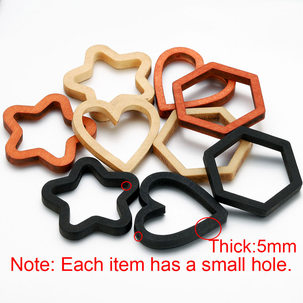Jewelry Making Mold - 10pcs Wood Heart Square Silicone Mold