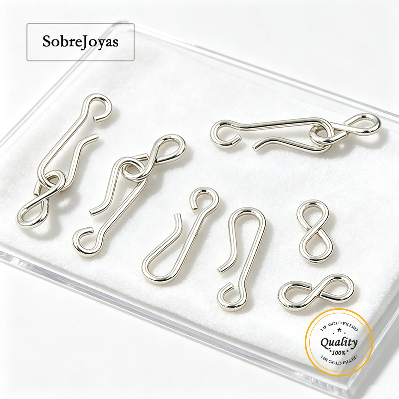 Jewelry Making Silver - 925 Sterling Silver Eye Hook Clasps