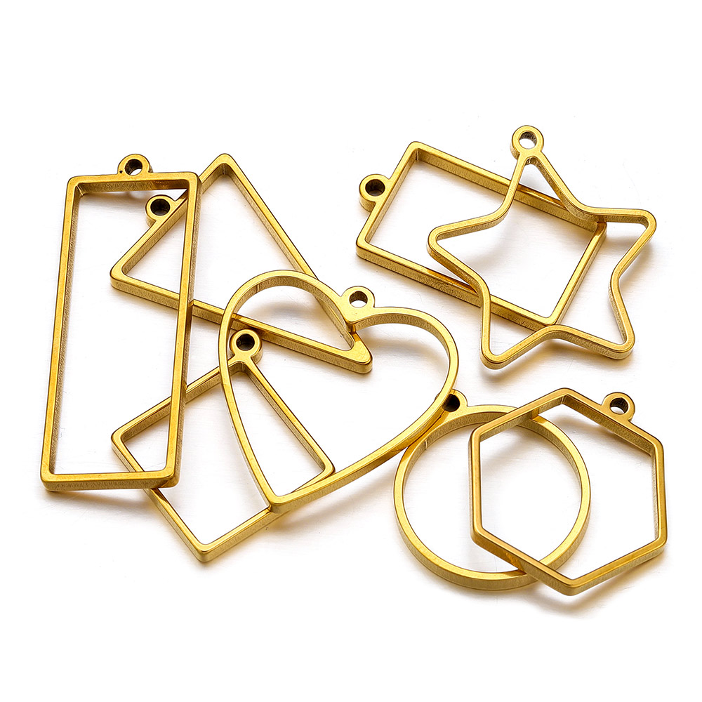 Jewelry Making Mold - 10pcs Stainless Steel Geometric Metal Connector