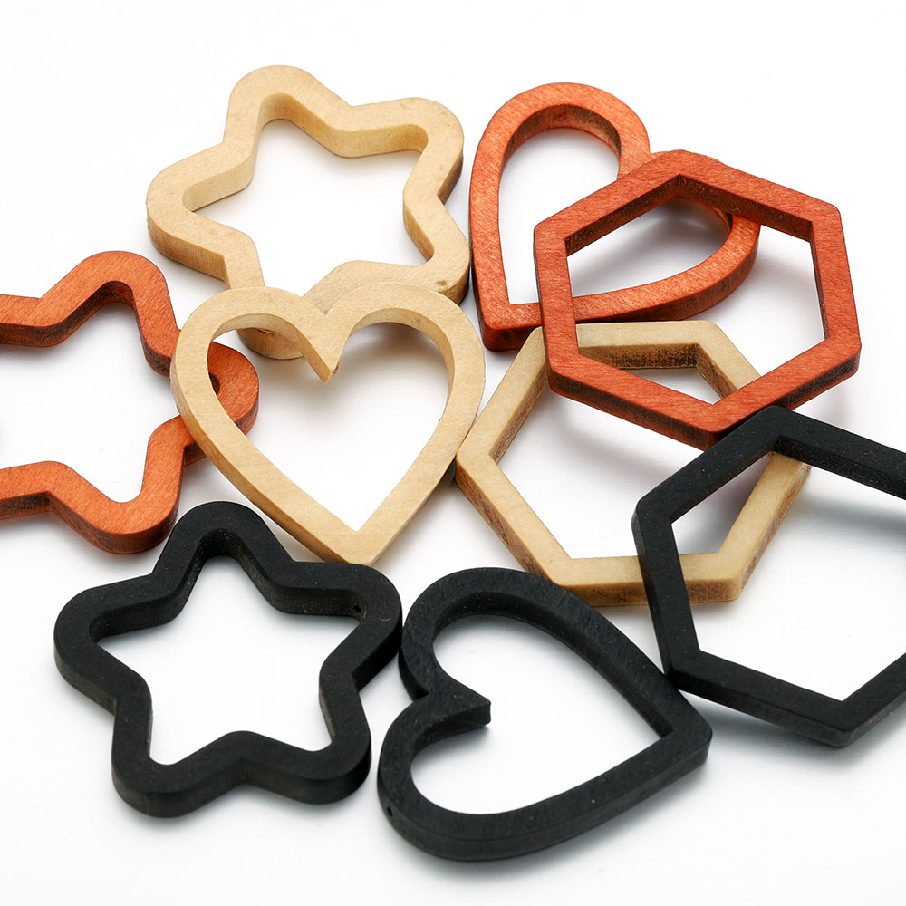 10pcs Wood Heart Square Silico - огляд і ціна Jewelry Making Mold