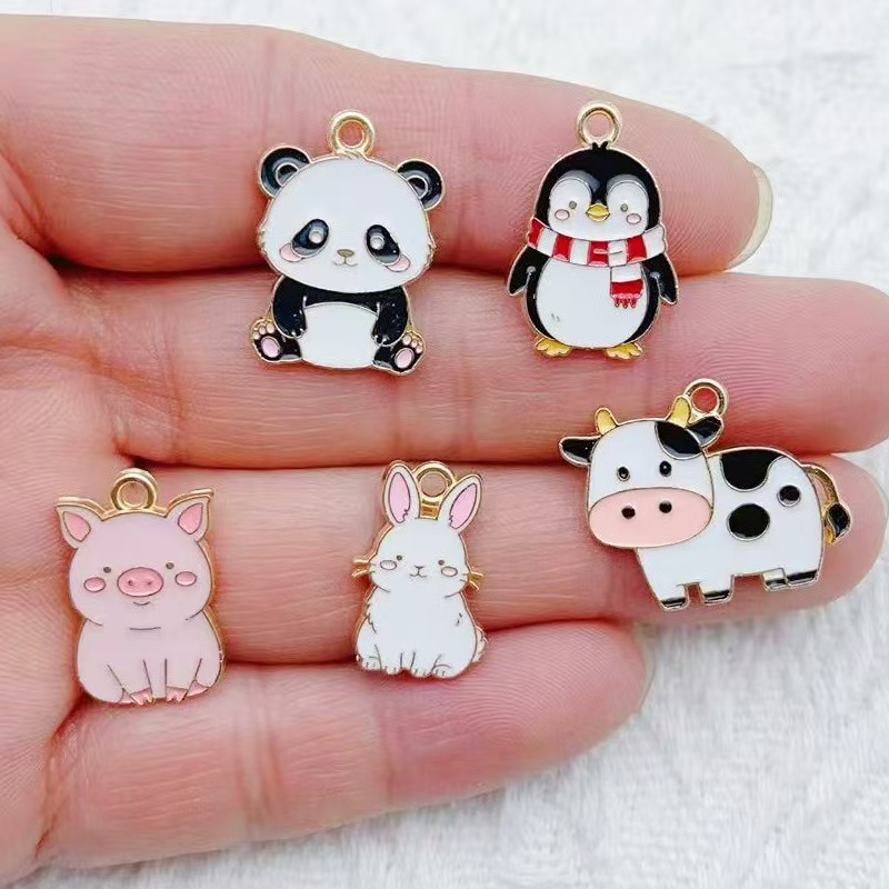 10pcs Cartoon Penguin Panda DI - огляд і ціна Jewelry Making Jewelry