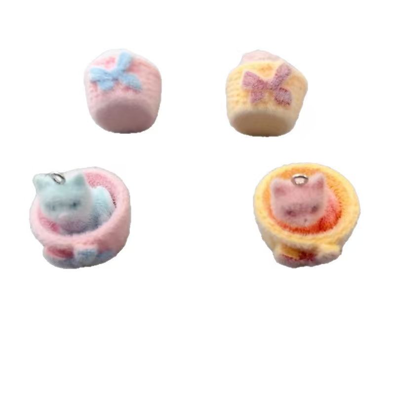 4pcs 3D plush resin cat pendan - огляд і ціна Jewelry Making Jewelry