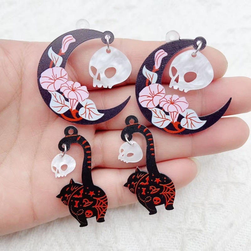 10pcs Halloween Acrylic Ghost  - огляд і ціна Jewelry Making Jewelry