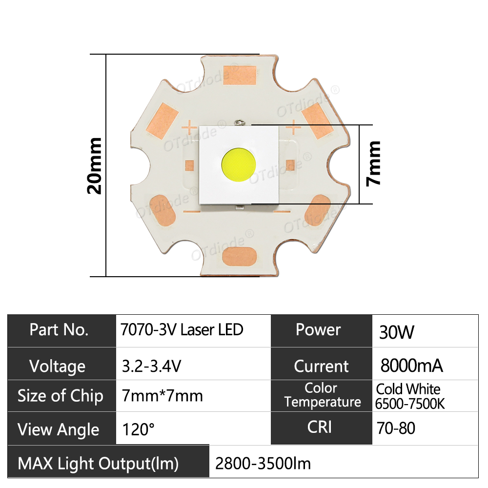 7070 LED Flat White Laser Bead - огляд і ціна Jewelry Making Torch