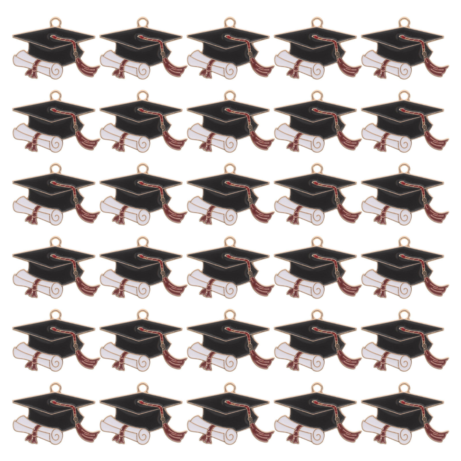 50Pcs Graduation Cap Charms Al - огляд і ціна Jewelry Making Diploma