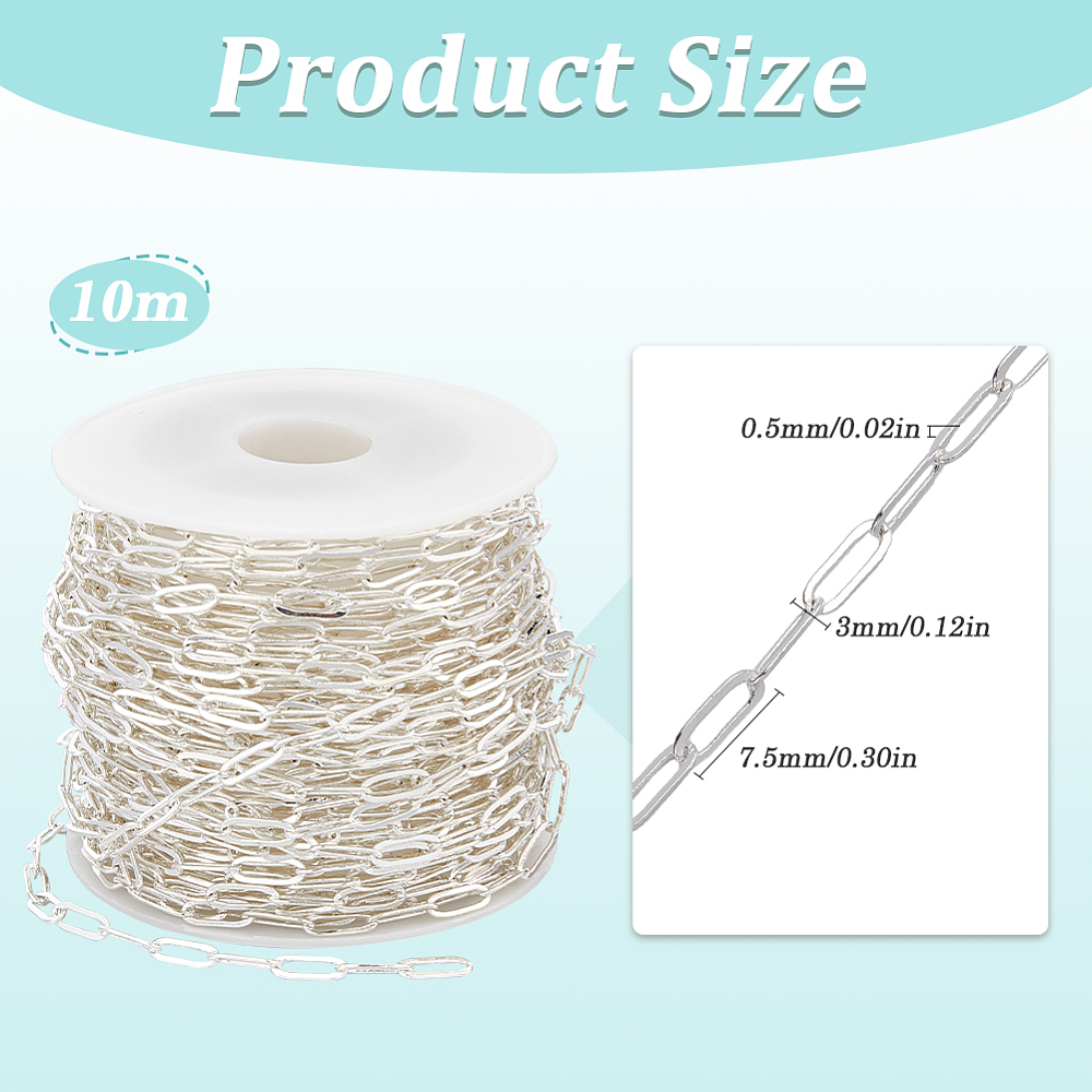 32.81 Feet Silver Paperclip Ch - огляд і ціна Chain Roll Cable