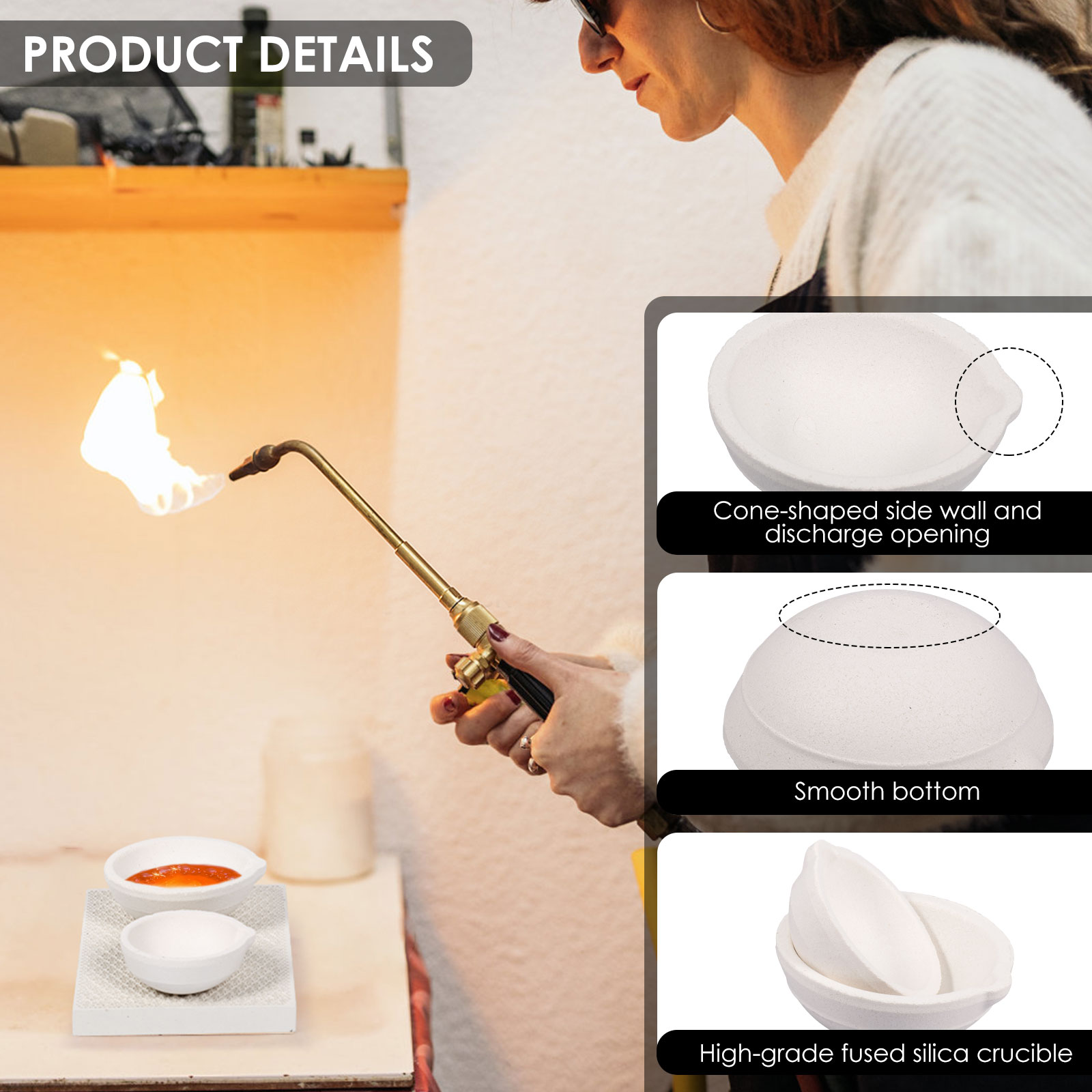 Crucible Set High Purity Torch - огляд і ціна Jewelry Making Torch