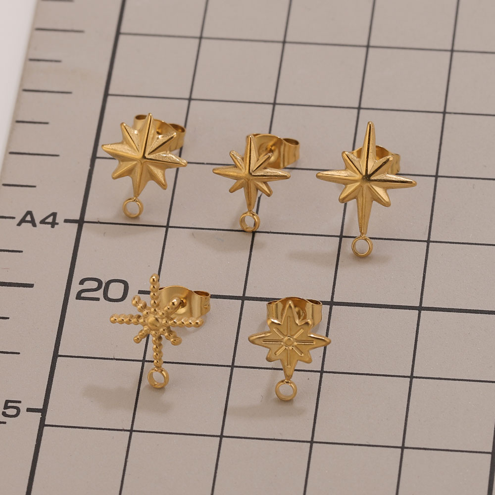 6pcs Stainless Steel Star Earr - огляд і ціна Jewelry Making Degree