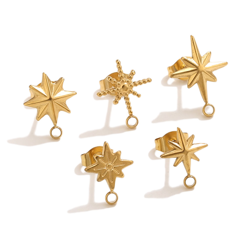 6pcs Stainless Steel Star Earr - огляд і ціна Jewelry Making Degree