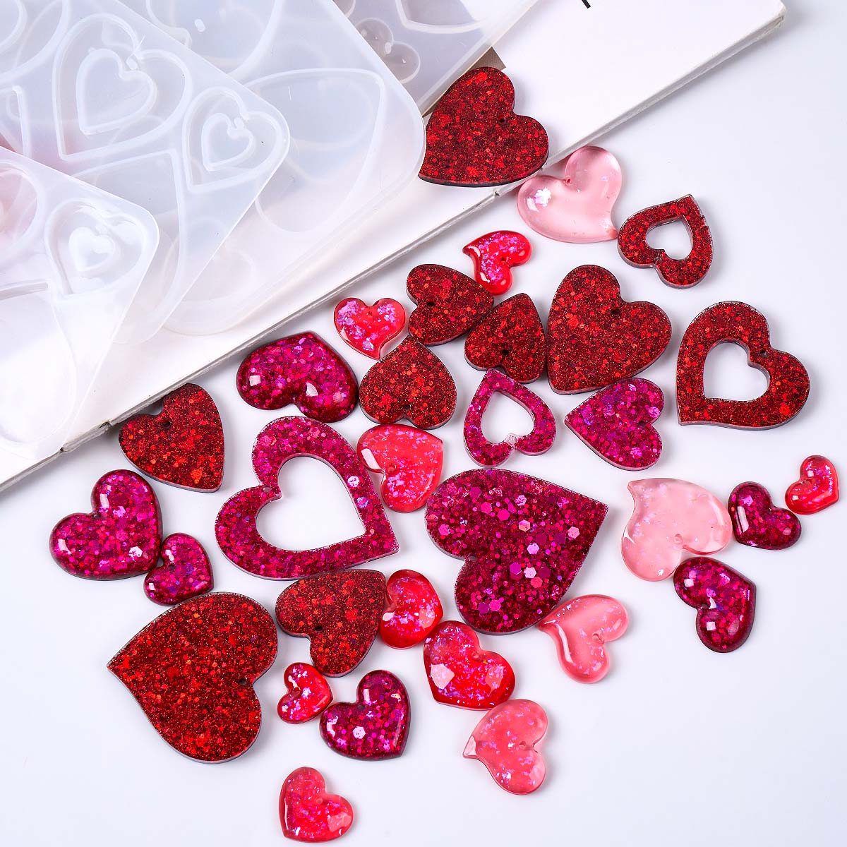 Heart Shape Earring Pendant Si - огляд і ціна Jewelry Making Mold