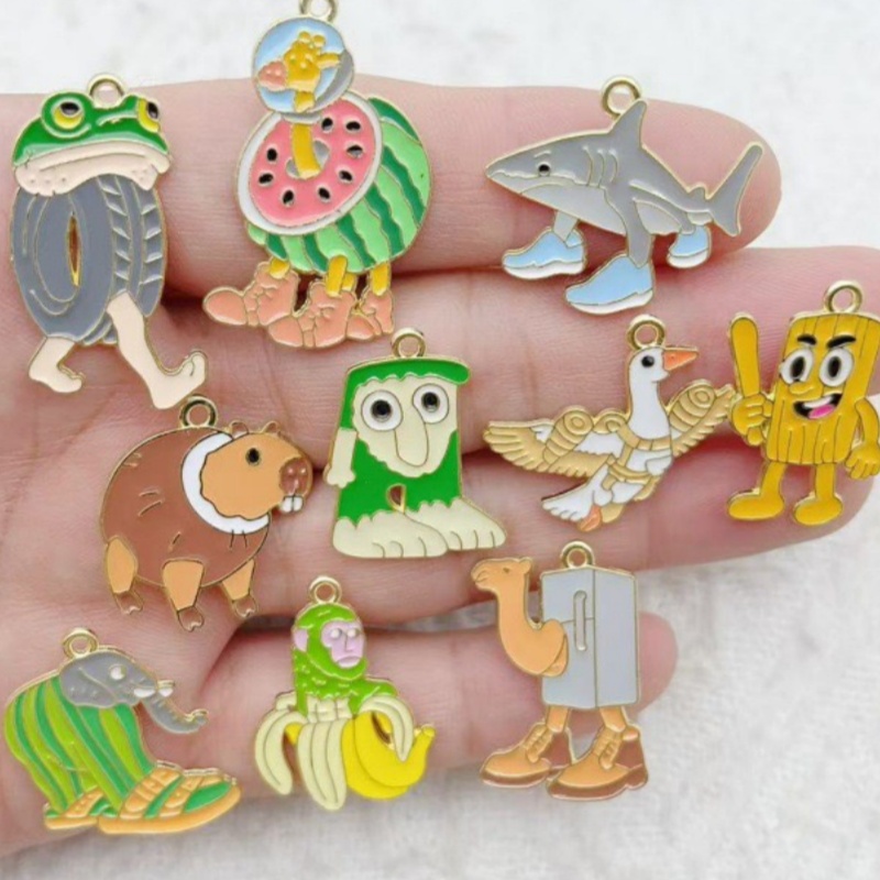 10pcs Creative Alloy Drip Oil  - огляд і ціна Jewelry Making Jewelry