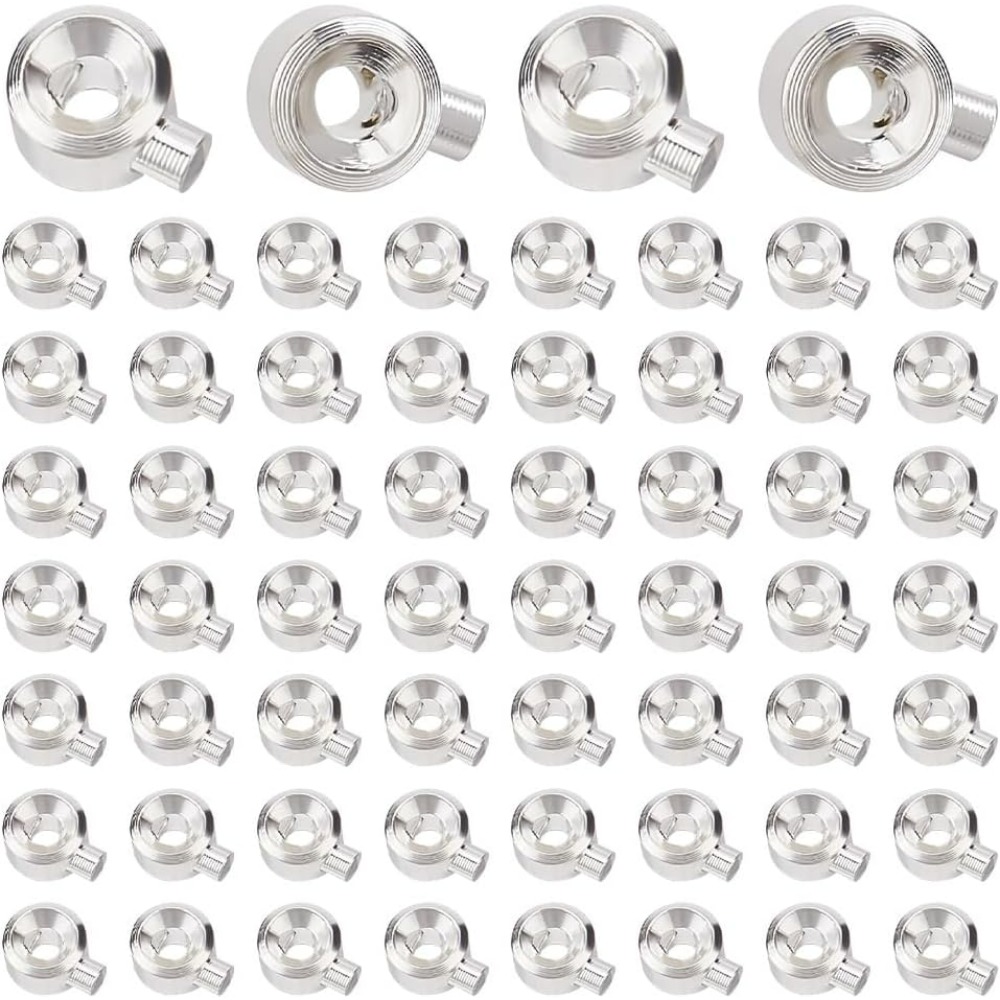 60PCS Brass Crimp Beads 925 St - огляд і ціна Jewelry Making Silver
