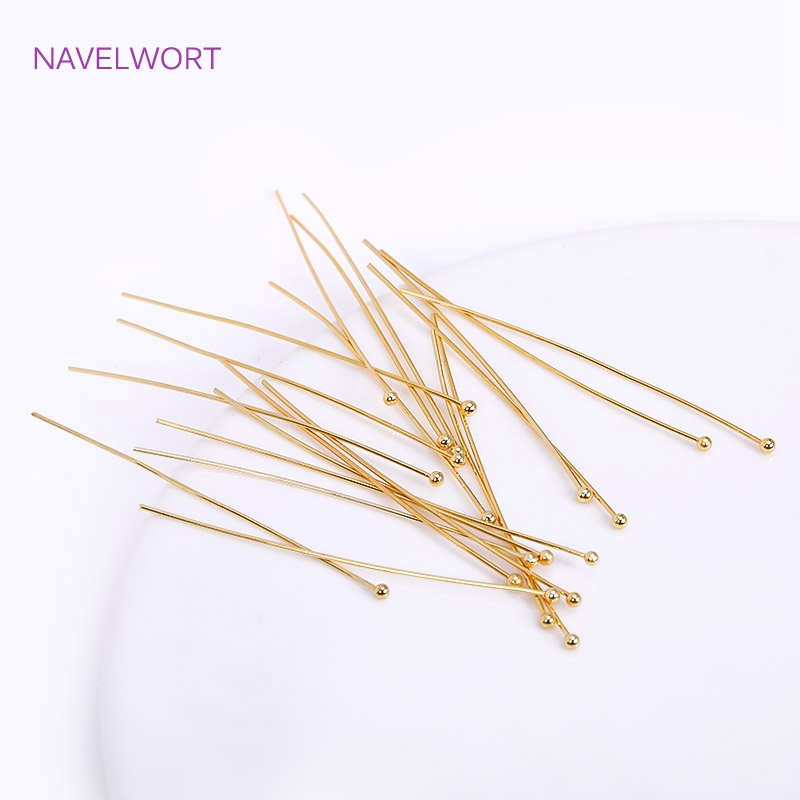 50pcs/Lot 18K Gold Plated Pins - огляд і ціна Jewelry Making Rivets