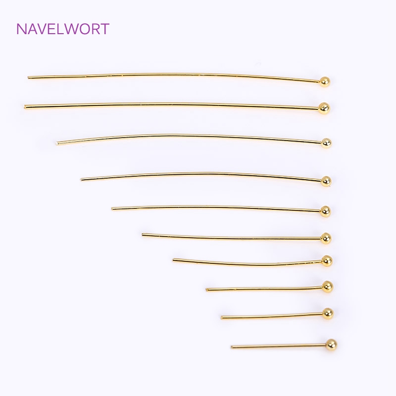 50pcs/Lot 18K Gold Plated Pins - огляд і ціна Jewelry Making Rivets