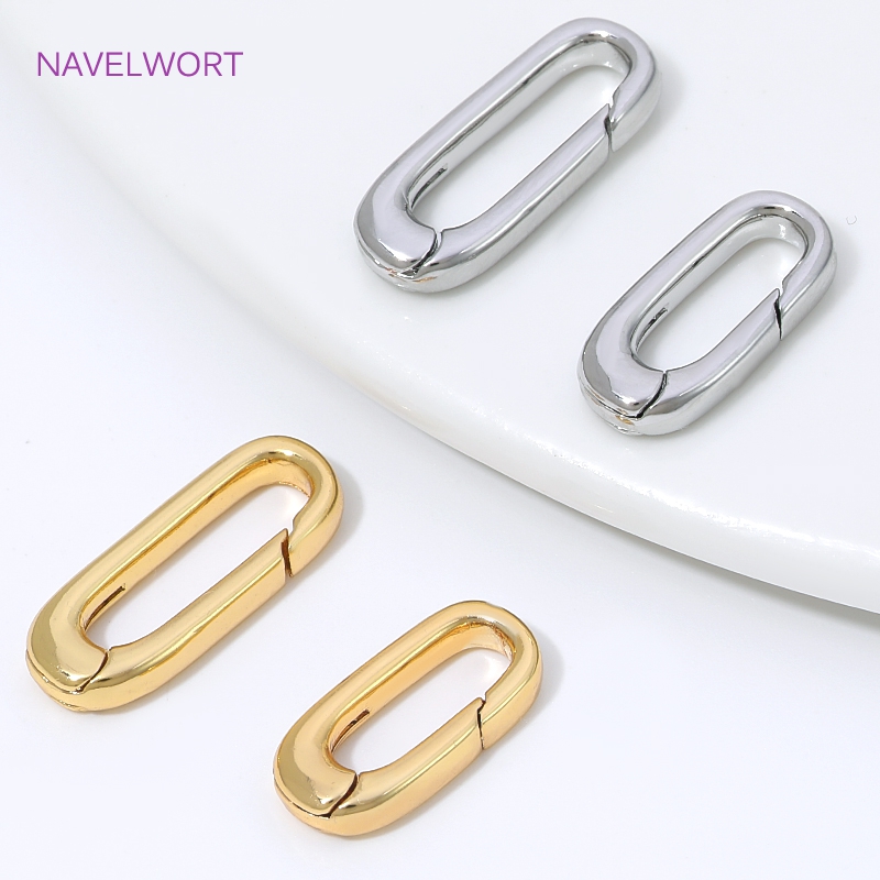 1/2/4Pcs 18K Gold Plated Oval  - огляд і ціна Jewelry Making Essentials