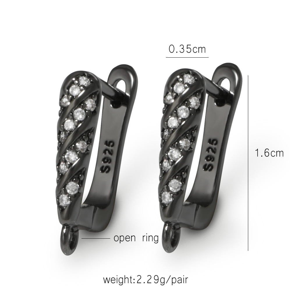 YANASI 1 Pair Gun Black  Brass - огляд і ціна Jewelry Making Essentials