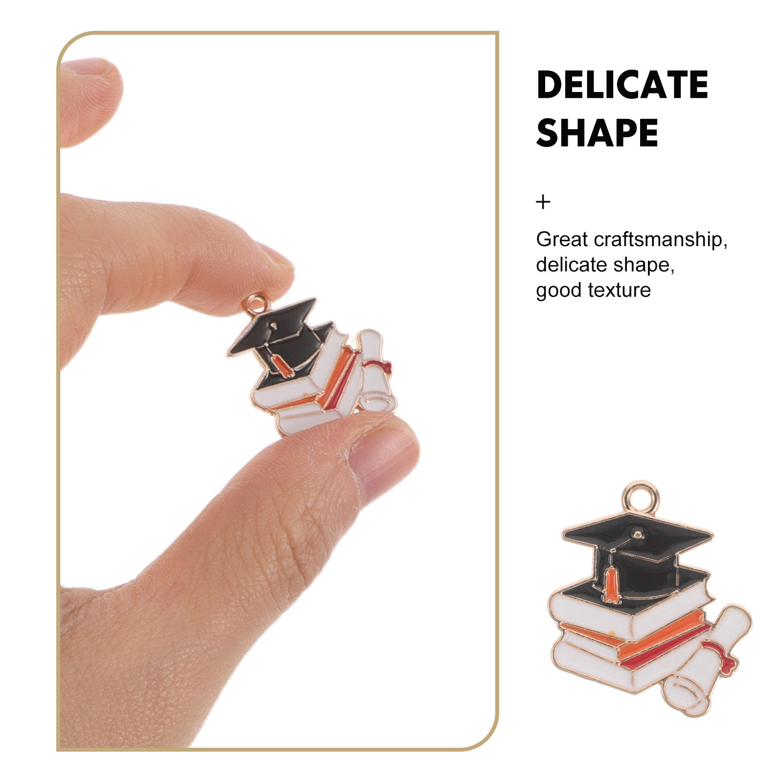 50Pcs Graduation Cap Pendants  - огляд і ціна Jewelry Making Diploma