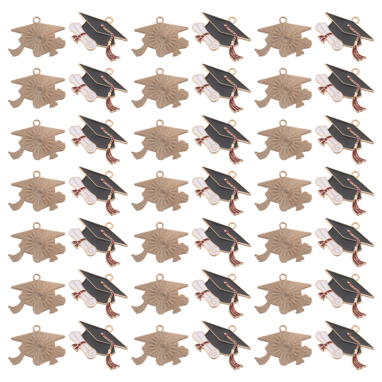 50Pcs Graduation Cap Charms Al - огляд і ціна Jewelry Making Diploma