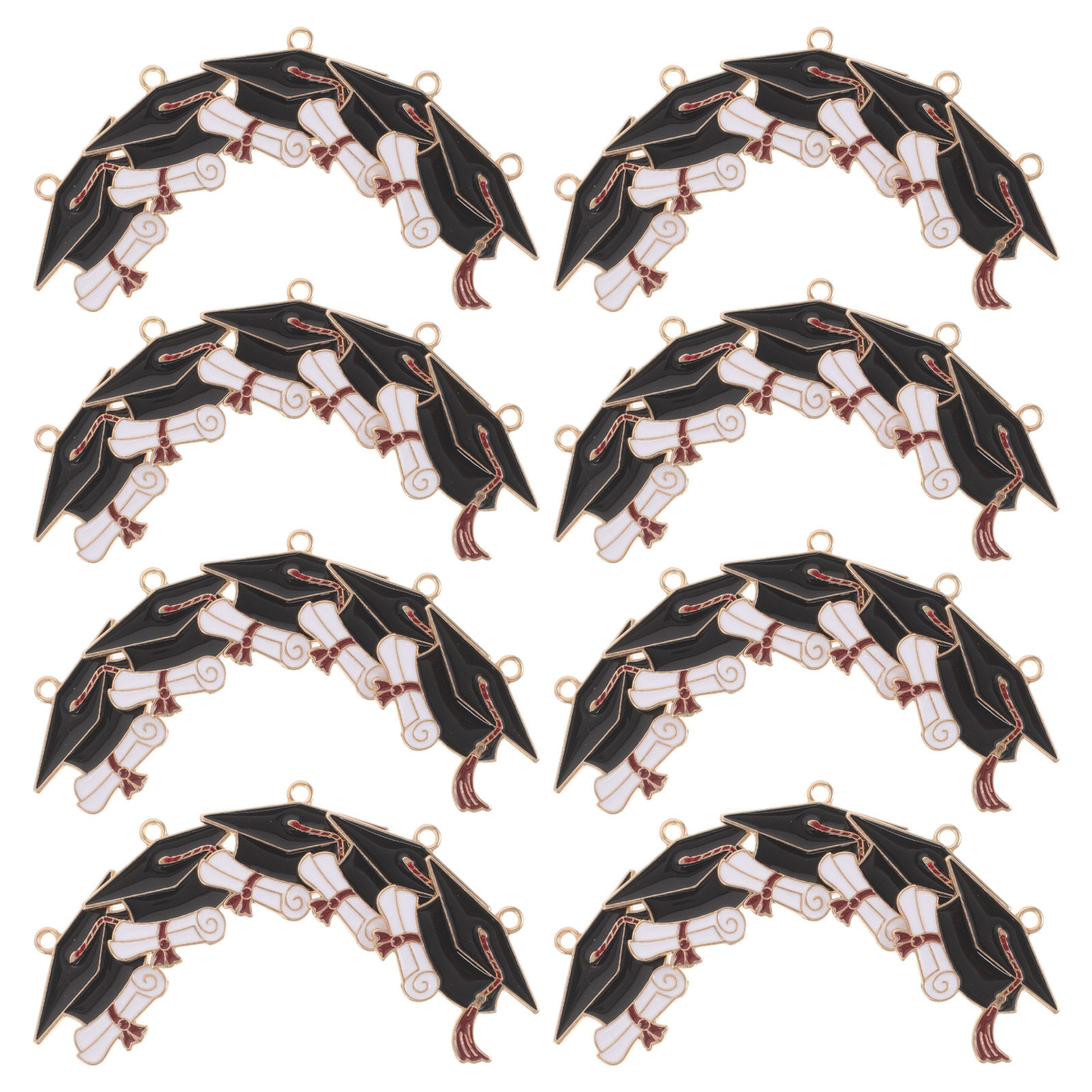 50Pcs Graduation Cap Charms Al - огляд і ціна Jewelry Making Diploma