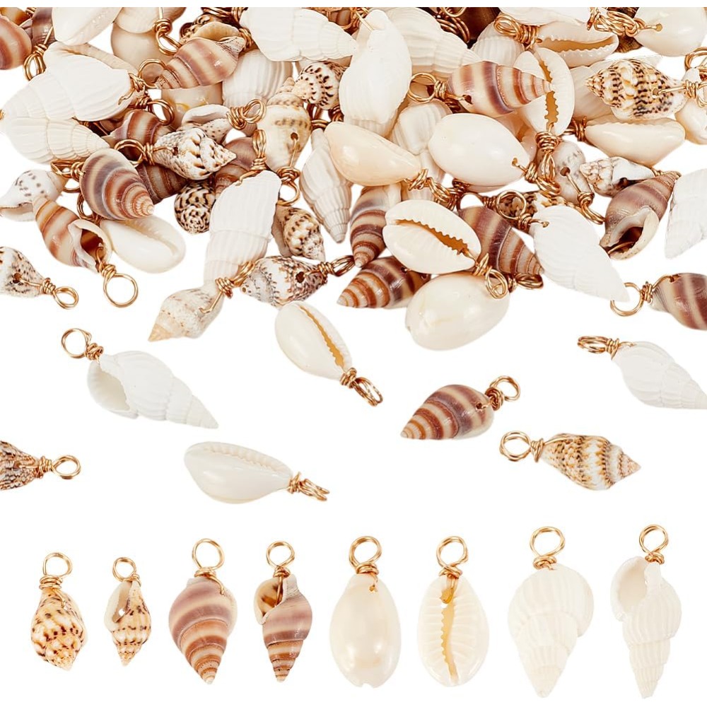 100pcs 4 Styles Natural Shell  - огляд і ціна Jewelry Making Degree