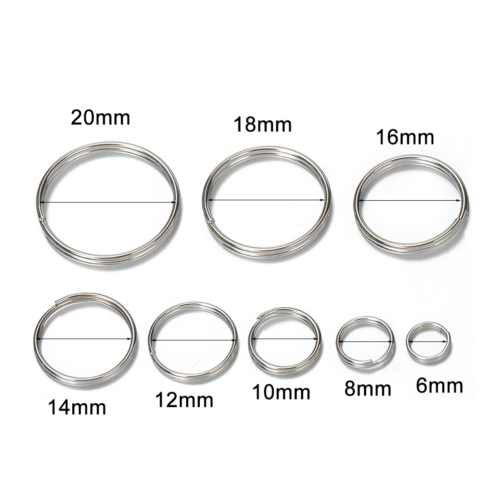 50pcs 6/8/10/12/14/16/18/20mm  - огляд і ціна Jewelry Making Jump Rings
