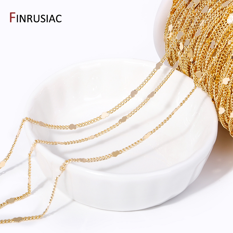 14K Gold Plated Brass Sequins  - огляд і ціна Chain Roll Cable