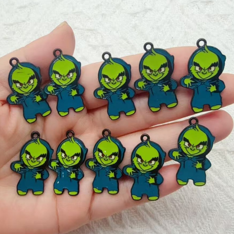 10pcs alloy drip oil cartoon C - огляд і ціна Jewelry Making Jewelry
