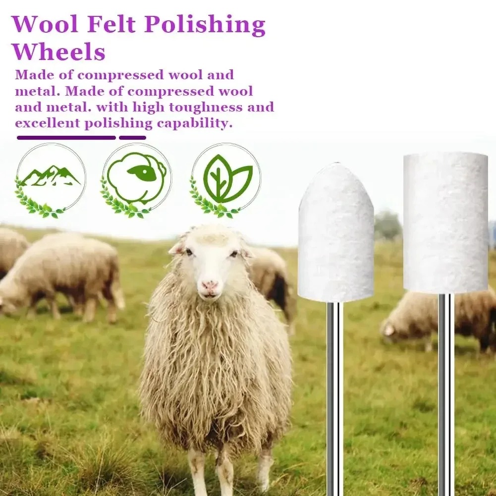 80PCS Wool Felt Buffing Wheel  - огляд і ціна Jewelry Making Equipment