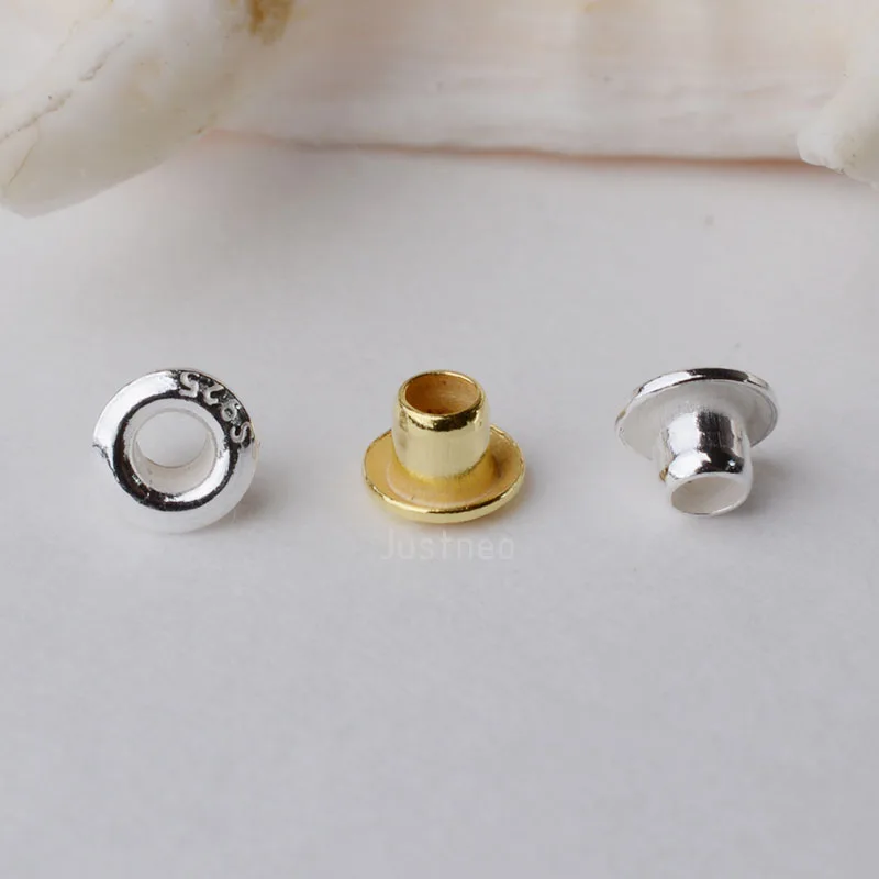 925 Sterling Silver Grommet Ey - огляд і ціна Jewelry Making Rivets