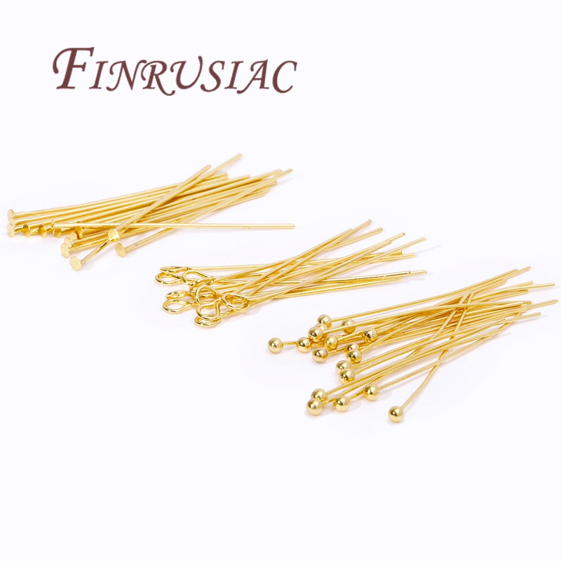 50Pcs 20-50mm Gold Plated Pins - огляд і ціна Jewelry Making Rivets